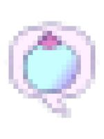 pixelizzare effetto animazione di cartone animato pomodoro con discorso bolla nel liscio pendenza stile video