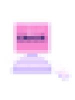 pixelizar efecto animación de un roto computadora gráfico ilustración icono video