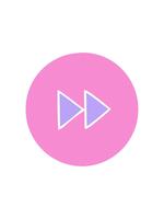 vicka rörelse animering av platt symbol av en snabb framåt- knapp ikon video