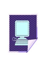 allungamento su animazione di computer con topo e schermo piazza peeling etichetta video