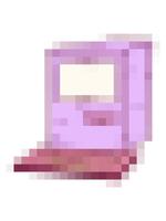 pixelisera effekt animering av hand dragen tecknad serie klotter av en dator och tangentbord i ljus glöd Färg video