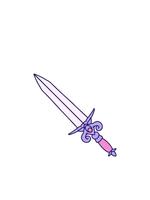 stiga och flyta animering av bild av en dolk design video