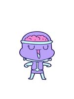 guppa och paus animering av Lycklig tecknad serie av en robot video