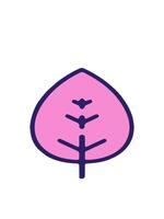 bobbande rörelse animering av enkel blad design element video