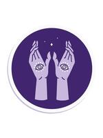 ändring Färg animering av handflatan läsning tecken i ljus glöd Färg video