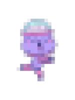 pixelisera effekt animering av Lycklig tecknad serie robot löpning video