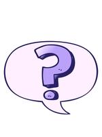 bob and pause animation of cartoon question mark with speech bubble in smooth gradient style video