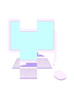 splitsen beweging animatie van computer met draadloze muis en toetsenbord video