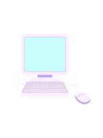 aandacht grijpen animatie van computer met muis en toetsenbord video