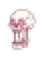 pixelisera effekt animering av design av en skalle i ljus glöd Färg video