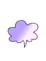 stiga och flyta animering av tecknad serie Tal bubbla i slät lutning stil med Tal bubbla i slät lutning stil video