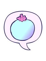 vibrating motion animation of cartoon tomato with speech bubble in smooth gradient style video