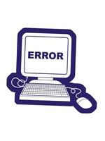 jiggle e pausa animazione di icona illustrazione di un' computer errore video