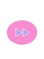 guppa och paus animering av platt symbol av en snabb framåt- knapp ikon video