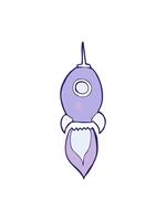 ändring Färg animering av teckning av en rymdskepp video