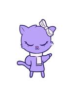 briller effet animation de dessin animé chat avec arc video