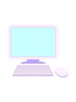 spinnen beweging animatie van computer met draadloze muis en toetsenbord video