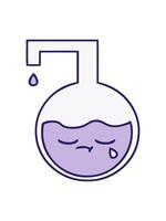 ändring Färg animering av tecknad serie design av en vetenskap experimentera video