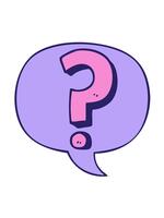 jiggle and pause animation of question mark with speech bubble video