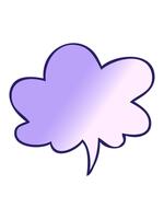 tryck popping animering av tecknad serie Tal bubbla i slät lutning stil med Tal bubbla i slät lutning stil video