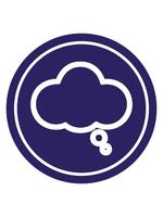 changing color animation of thought bubble circular icon symbol video