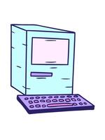 schudden en pauze animatie van hand- getrokken tekenfilm tekening van een computer en toetsenbord video