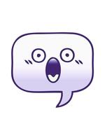 ändring Färg animering av lutning skuggad tecknad serie av en Tal bubbla i ljus glöd Färg video