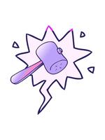 energia su animazione di cartone animato maglio con discorso bolla nel liscio pendenza stile video