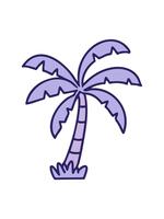 mutevole colore animazione di un' spiaggia palma albero video