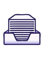 veranderen kleur animatie van helling schaduwrijk tekenfilm van een stack van kantoor papieren video