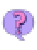 pixelizar efecto animación de pregunta marca con habla burbuja video