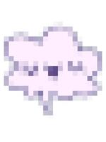 pixelisera effekt animering av Lycklig tecknad serie ansikte med Tal bubbla i slät lutning stil video