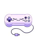 bobbande rörelse animering av lutning skuggad tecknad serie av en spel kontrollant video