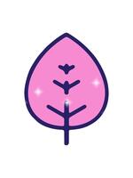 glitter effect animation of simple leaf design element video