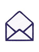 changing color animation of Open Envelope Chalk Drawing video