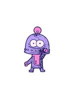 starburst effect animation of a happy robot with light bulb video