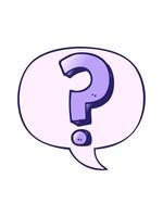 popping motion animation of cartoon question mark with speech bubble in smooth gradient style video