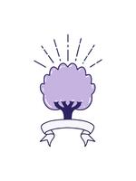 changing color animation of scroll with tattoo style tree video