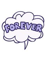 ändring Färg animering av tecknad serie ord evigt med Tal bubbla i retro textur stil video