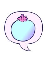 jiggle and pause animation of cartoon tomato with speech bubble in smooth gradient style video