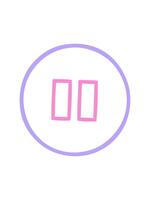 vicka och paus animering av linje teckning tecknad serie av en paus knapp ikon video