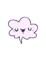 prålig försäljning animering av Lycklig tecknad serie ansikte med Tal bubbla i slät lutning stil video