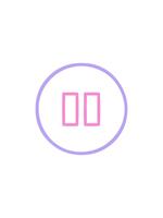 delning effekt animering av linje teckning tecknad serie av en paus knapp ikon video