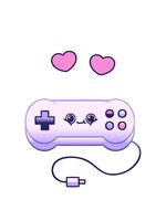 spinning hjärtan animering av lutning skuggad teckning av en spel kontrollant video