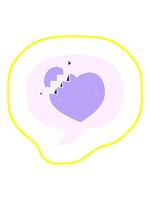 radioaktiv lysande animering av tecknad serie bruten hjärta med Tal bubbla i retro stil video