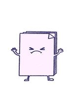 guppa och paus animering av papper stack krita teckning video