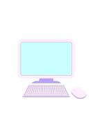 splitsen effect animatie van computer met draadloze muis en toetsenbord video