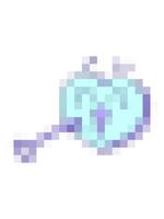 pixelisera effekt animering av tecknad serie hjärta med nyckel video