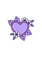 Starburst efecto animación de diseño de un botánico corazón video