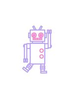 starburst effekt animering av dans robot symbol ikon video